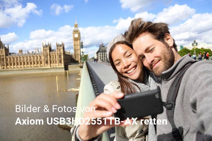 Datenrettung gelöschter Foto & Bilddateien von Axiom USB3HD2551TB-AX